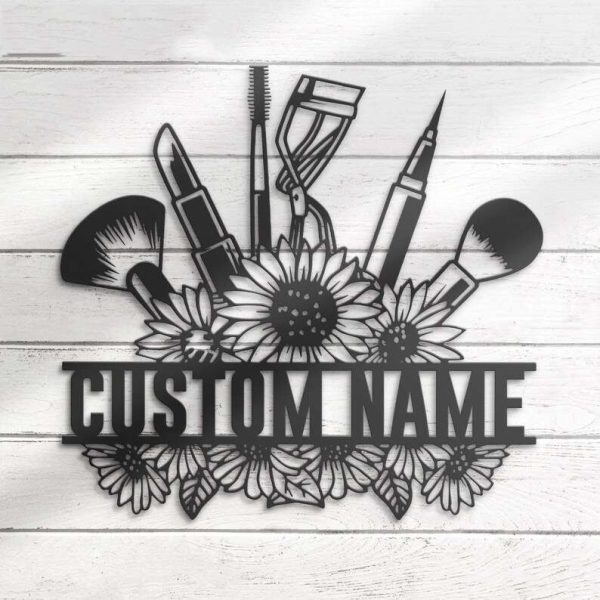 Custom Artist Makeup Sign Beauty Cosmetics Name Sign Barber Shop Sign Home Decor Birthday Gifts