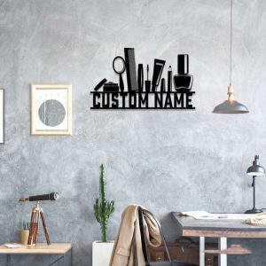 Custom Artist Makeup Sign Beauty Cosmetics Name Sign Home Decor Barber Gifts 3