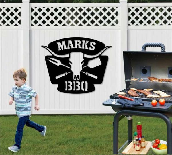 Custom BBQ Sign Bar And Grill Sign Barbecue Sign Gift For Fathers Day Grilling Gifts