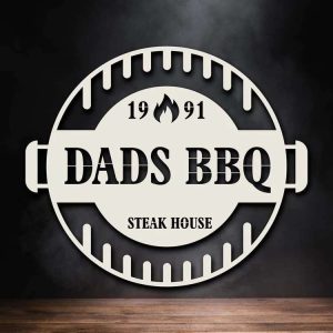 Custom BBQ Sign Gifts For Dad Sign For Backyard Kitchen Home Outdoor Patio Decor