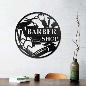 Custom Barber Shop Sign Hairdresser Home Decor Hairstylist Name Sign Barber Shop Decor