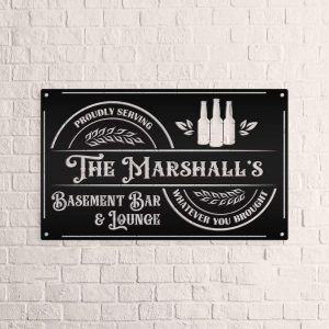 Custom Basement Bar Metal Sign Man Cave Sign Bar Decor Housewarming Gift 1 Copy