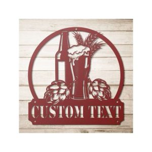 Custom Beer Bar Sign Beer Gifts Brewery Metal Sign Dad Gifts Fathers Day Gift 1