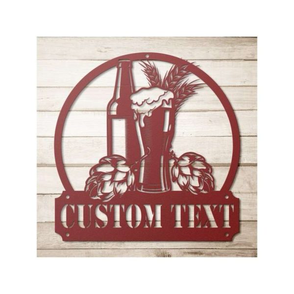 Custom Beer Bar Sign Beer Gifts Brewery Metal Sign Dad Gifts Fathers Day Gift