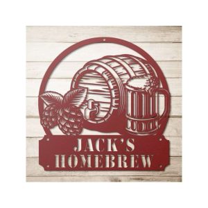 Custom Brewery Sign Beer Bar Sign Home Brew Gifts Home Tiki Bar Patio Decor Housewarming Gift