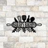 Custom Chef Tools Metal Sign Cooking Lover Name Sign Chef Sign Kitchen Decor Gifts For Mothers Day 2