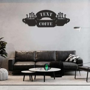 Custom Coffee Cup Metal Wall Art Home Interior Ideal House Warming Gift Coffee Decoration for Kitchen Coffee Bar Coffee Shop Decor 2