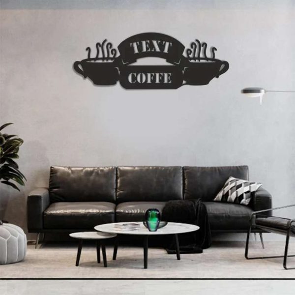 Custom Coffee Cup Metal Wall Art Home Interior Ideal House Warming Gift Coffee Decoration for Kitchen Coffee Bar Coffee Shop Decor