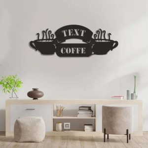 Custom Coffee Cup Metal Wall Art Home Interior Ideal House Warming Gift Coffee Decoration for Kitchen Coffee Bar Coffee Shop Decor 3