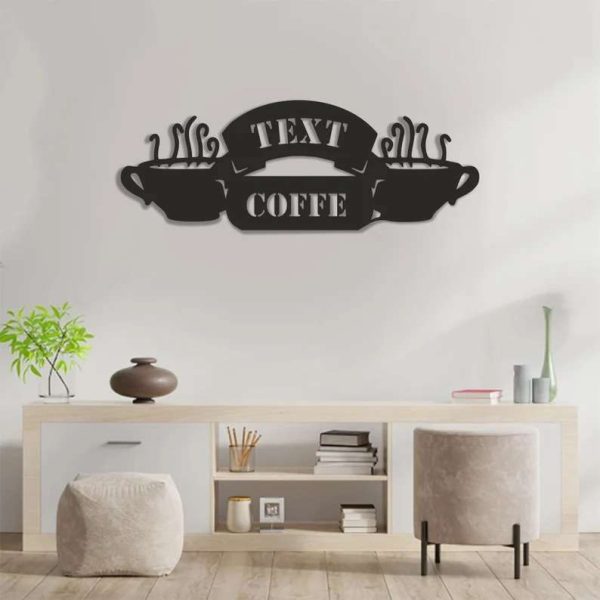 Custom Coffee Cup Metal Wall Art Home Interior Ideal House Warming Gift Coffee Decoration for Kitchen Coffee Bar Coffee Shop Decor