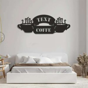 Custom Coffee Cup Metal Wall Art Home Interior Ideal House Warming Gift Coffee Decoration for Kitchen Coffee Bar Coffee Shop Decor 4