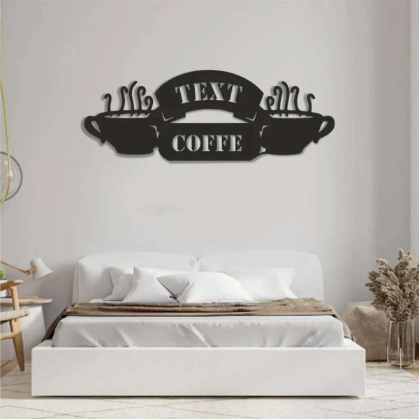 Custom Coffee Cup Metal Wall Art Home Interior Ideal House Warming Gift Coffee Decoration for Kitchen Coffee Bar Coffee Shop Decor