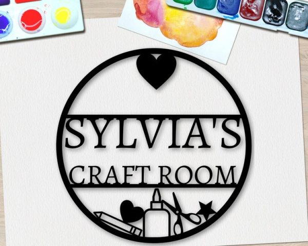 Custom Craft Room Metal Sign Home Decor Gift for Daughter, Mom,Grandma DIY Gift