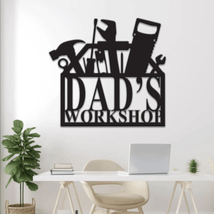 Custom Dad Workshop Sign Mechanic Toos Sign Wall Art Personalized Garage Name Signs 2