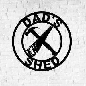 Custom Dads Shed Tool Metal Sign Garage Workshop Sign Decor Gift for Man Fathers Day