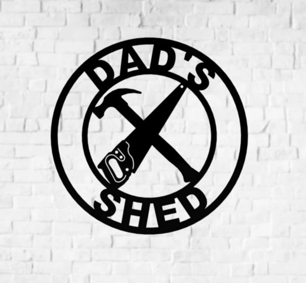 Custom Dad’s Shed Tool Metal Sign Garage Workshop Sign Decor Gift for Man Fathers Day