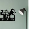 Custom Dads Workshop Metal Wall Art Garage Sign Decor Gift for Man Fathers Day 2