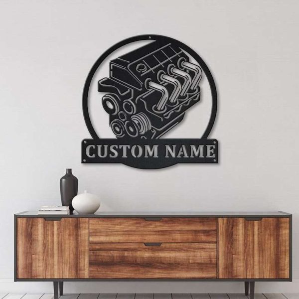 Custom Engine Machine Metal Sign Machine Wall Art Decor Workshop Sign Garage Decor