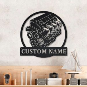 Custom Engine Machine Metal Sign Machine Wall Art Decor Workshop Sign Garage Decor 2