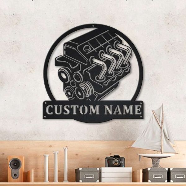 Custom Engine Machine Metal Sign Machine Wall Art Decor Workshop Sign Garage Decor