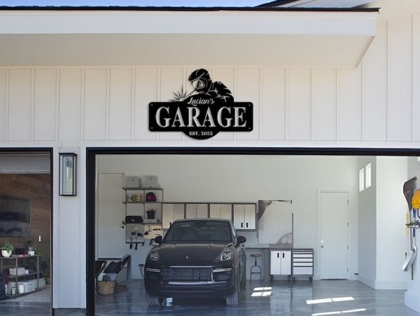 Custom Garage Metal Sign Personalized Welder Decorative Workshop Gifts for Men Father’s Day Gift