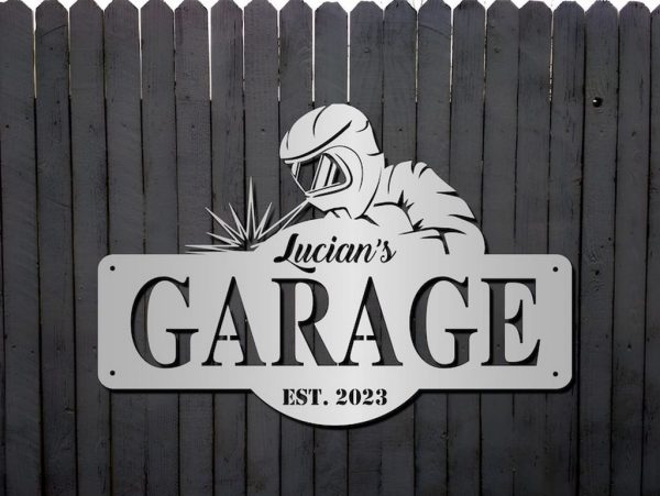 Custom Garage Metal Sign Personalized Welder Decorative Workshop Gifts for Men Father’s Day Gift