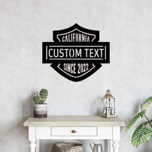 Custom Garage Metal Wall Art Personalized Workshop Name Sign Home Decor