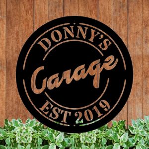 Custom Garage Sign Personalized Last Name Signs Workshop Wall Art Decor Fathers Day Gifts