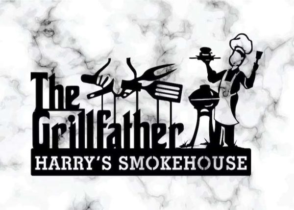 Custom Grill Father Sign BBQ Enthusiast Smokehouse Metal Sign Bar And Grill Sign Patio BBQ Decor Dad Gifts