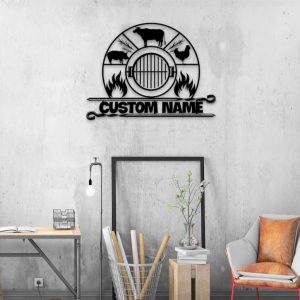 Custom Grill Metal Sign Backyard BBQ Sign Barbecue Sign Farmhouse Decor Home Outdoor Decoration Housewarming Gift 2