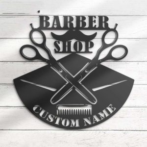 Custom Hair Salon Hair Stylist Name Sign Hairdresser Sign Barbershop Decor Gift for Hair Cutter