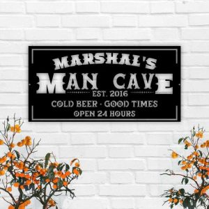 Custom Man Cave Sign Home Bar Sign Man Cave Decor Fathers Day Gift Dad Gift 1