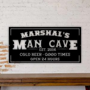 Custom Man Cave Sign Home Bar Sign Man Cave Decor Fathers Day Gift Dad Gift 2