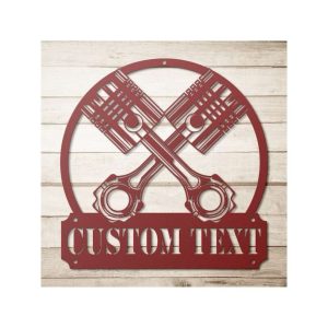 Custom Metal Piston Sign Grandpas Garage Dads Garage Decor Workshop Decoration 1