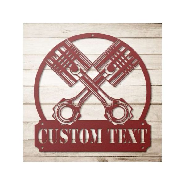 Custom Metal Piston Sign Grandpa’s Garage Dads Garage Decor Workshop Decoration