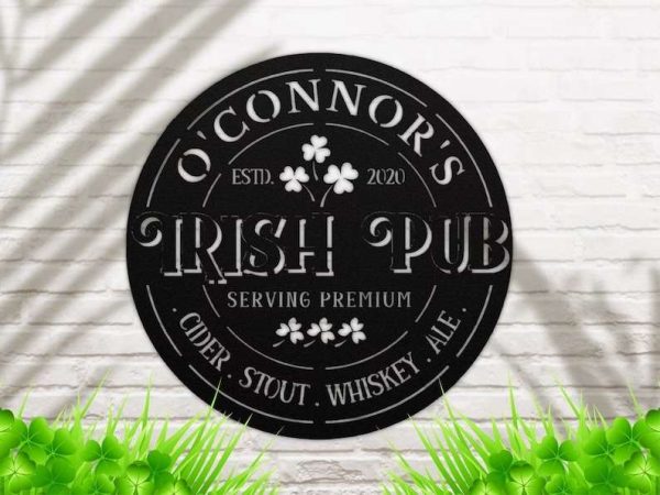 Custom Metal Sign For Irish Pub Irish Home Bar Station Sign Dad Gift Fathers Day Gifts St Patrick Day’s Decoration