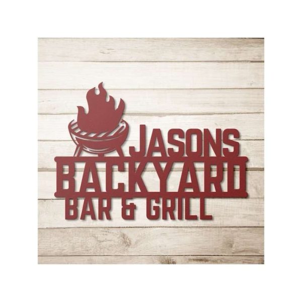 Custom Metal Sign for Backyard Bar – Personalized and Perfect for Bar and  Grill Enthusiasts