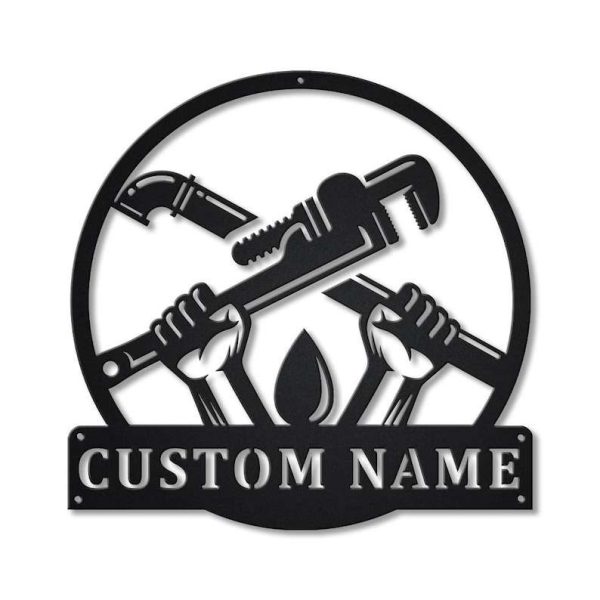 Custom Plumbing Metal Sign Plumber Gifts Custom Plumber Name Sign Workshop Decor