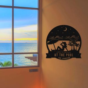 Custom Pool Sign Life Is Better At The Pool Swimming Pool House Decor Poolside Paradise Oasis Sign Home Outdoor Decor 2