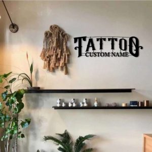 Custom Tattoo Metal Sign Tattoo Shop Decor Tattoo Studio Sign Tattoo Lover Sign Custom Metal Sign 2