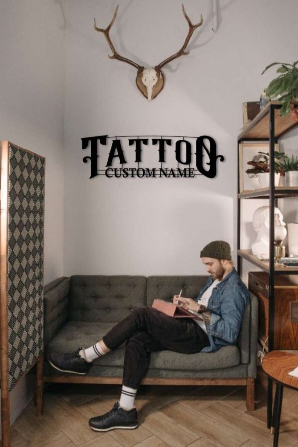 Custom Tattoo Metal Sign Tattoo Shop Decor Tattoo Studio Sign Tattoo Lover Sign Custom Metal Sign