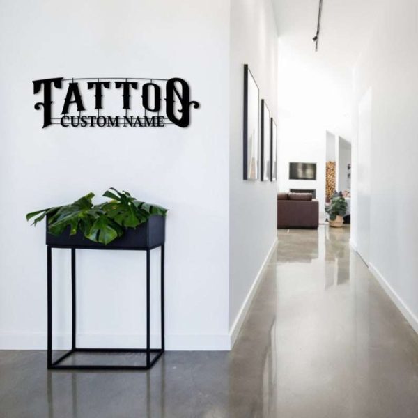 Custom Tattoo Metal Sign Tattoo Shop Decor Tattoo Studio Sign Tattoo Lover Sign Custom Metal Sign