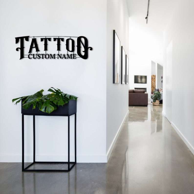 Custom Tattoo Logo Wall Sticker For Tattoo Salon Decor Vinyl