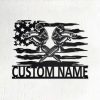 Custom US Flag Tattoo Machine Sign Tattoo Artist Name Sign Tattoo Machine Shop Decor Tattoo Gifts 1
