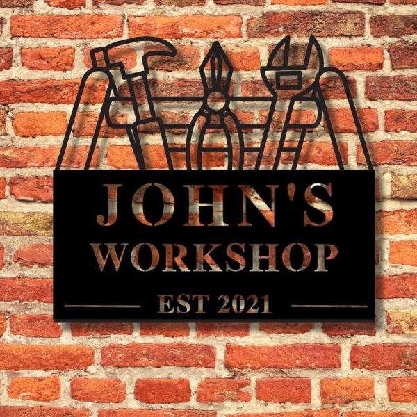 Custom Workshop Sign Garage Sign Man Cave Sign Workshop Decor Home Decoration Dad Gifts