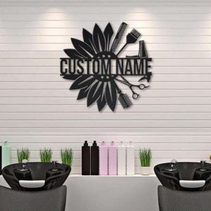 CustomFloral Hair Scissors Sign Hair Salon Sign Hair Stylist Sign Hair Dresser Sign Room Decor 1