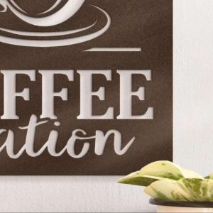 Customized Coffee Station Sign with Your Family Name Coffee Corner Coffee Home Bar Decor Coffee Decoration for Kitchen