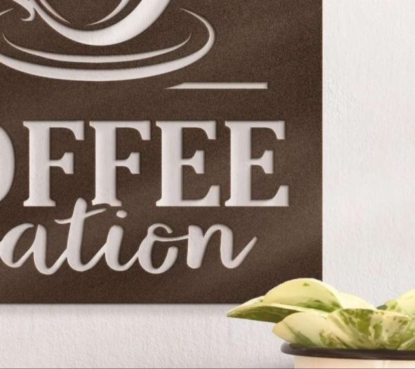 Customized Coffee Station Sign with Your Family Name Coffee Corner Coffee Home Bar Decor Coffee Decoration for Kitchen