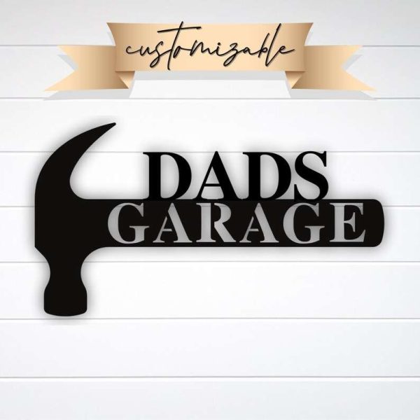 Customized Dads Garage Sign Garage Custom Metal Signs Garage Decor Fathers Day Gifts