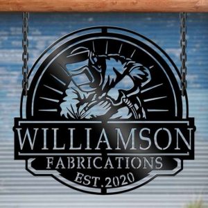 Customized Home Garage Welding Wall Art Business Name Sign Father’s Day Retirement Gift Custom Metal Sign